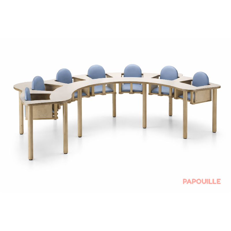 Chaise haute 7 places en bois - Papouille
