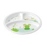 Assiette 3 compartiments mélamine souris verte