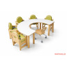 Chaise haute en bois 5 places - Papouille