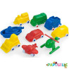 Véhicule en plastique 9 cm 9 unités - Papouille