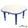Table fleur 90 x 90 cm réglable en hauteur jaune - Papouille