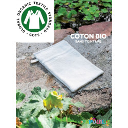Gant de toilette 100% coton bio 15 x 21 cm - Papouille