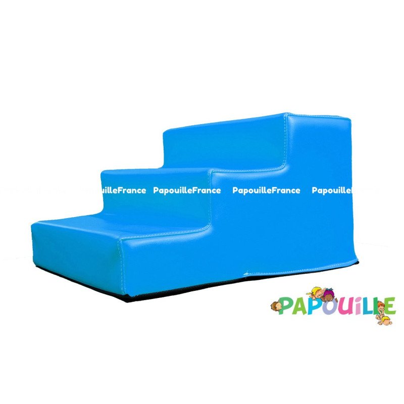 Module bloc 3 marches en mousse l.60 x h.30cm vert