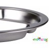 Assiette inox 3 compartiments 22 cm