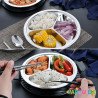 Assiette inox 3 compartiments 22 cm