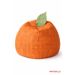 Pouf orange en liège - Papouille