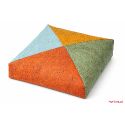 Lot de 4 coussins carré 4 couleurs en liège - Papouille