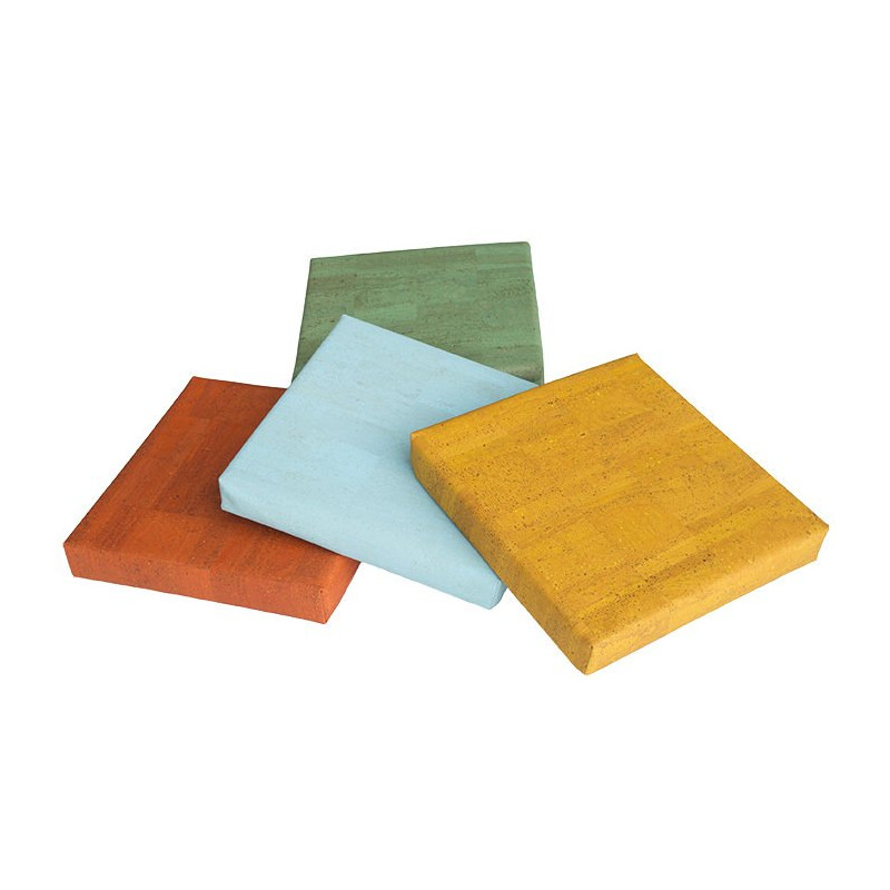 4 coussins carrés de couleur en liège - Papouille