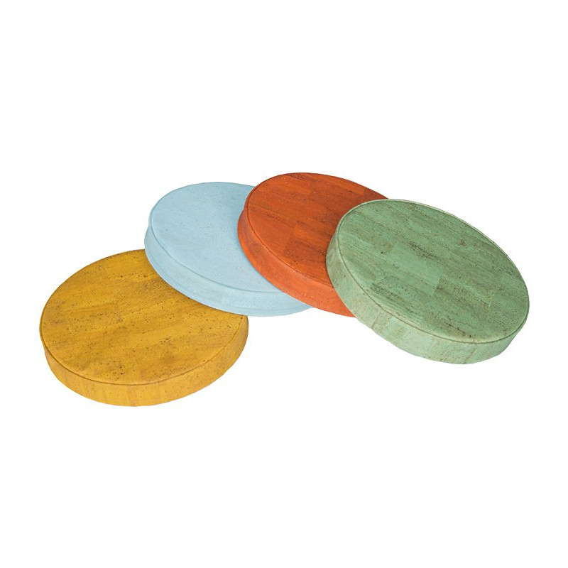 4 coussins ronds de couleur en liège - Papouille