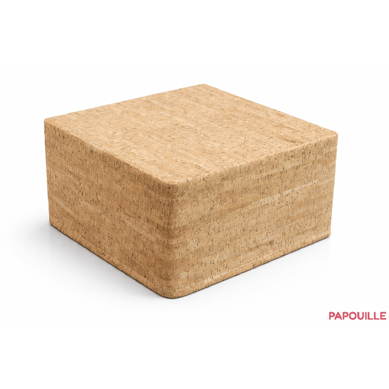 Lot de 2 poufs carré en liège - Papouille