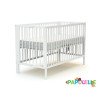 Lit bois pliant 60 x 120 réglable en hauteur blanc