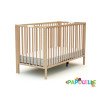 Lit bois pliant 60 x 120 réglable en hauteur vernis