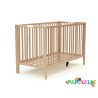 Lit bois pliant 60 x 120 réglable en hauteur vernis