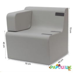 Fauteuil individuel allaitement 1 accoudoir rouge - Papouille