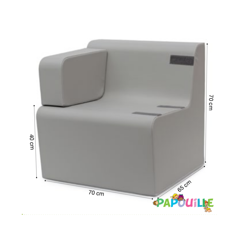 Fauteuil individuel allaitement 1 accoudoir rouge - Papouille