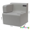 Fauteuil individuel allaitement 1 accoudoir rouge - Papouille