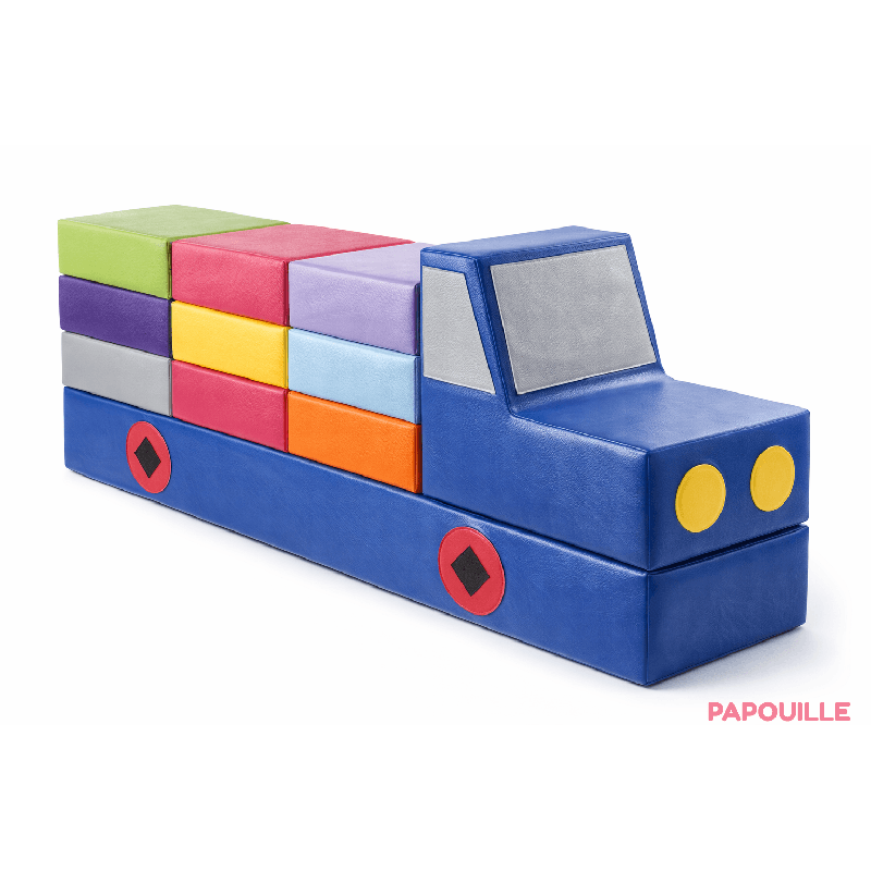 Camion de coussins bleu - Papouille
