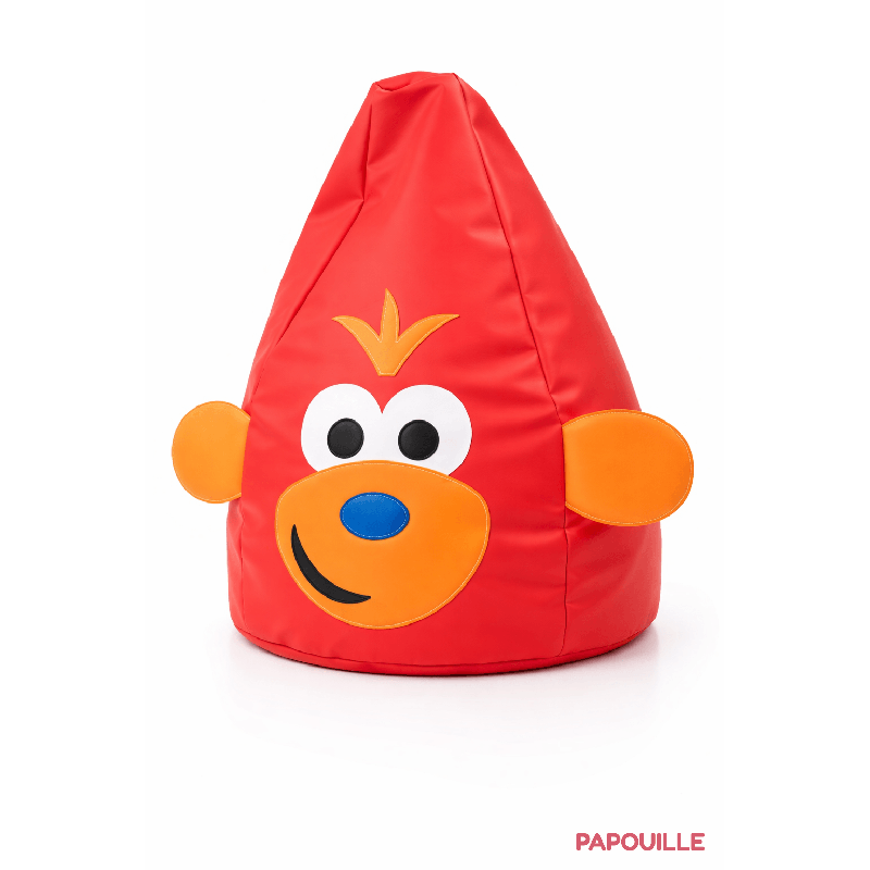 Pouf rouge singe - Papouille