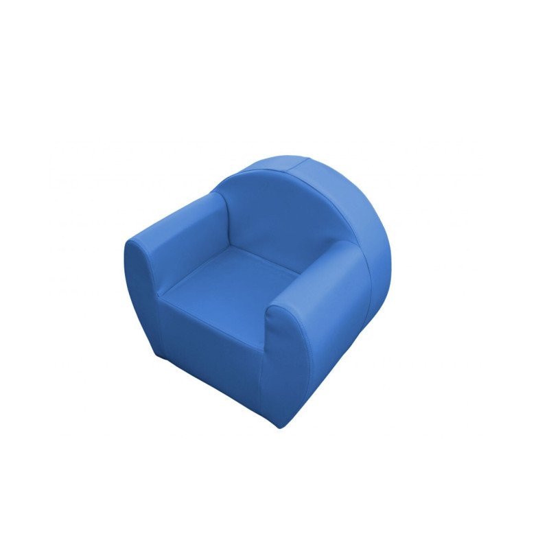 Fauteuil enfant pdg club mousse pvc uni 20 cm bleu