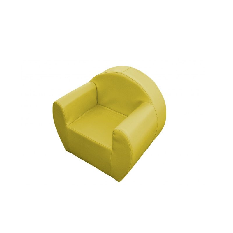 Fauteuil enfant pdg club mousse pvc uni 20 cm bleu