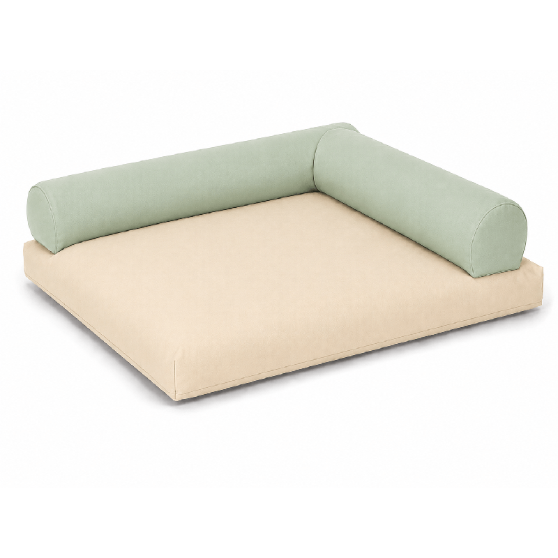 Coussin carré avec rouleaux