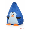 Pouf bleu pingouin