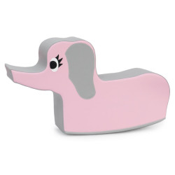 Éléphant rose à bascule en mousse - Papouille