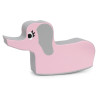 Éléphant rose à bascule en mousse - Papouille