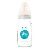 Biberon 110 ml verre "regul'air" tétine nn caoutchouc - couleur blanc