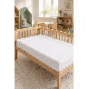 Drap housses polycoton jersey blanc 60 x 120 cm - Papouille