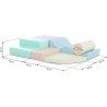 Kit de motricité enfant 6 modules pastel pâle
