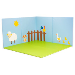 Grand tapis mural la ferme - Papouille