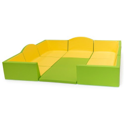 Grand parc en mousse pour crèche avec entrée - Papouille