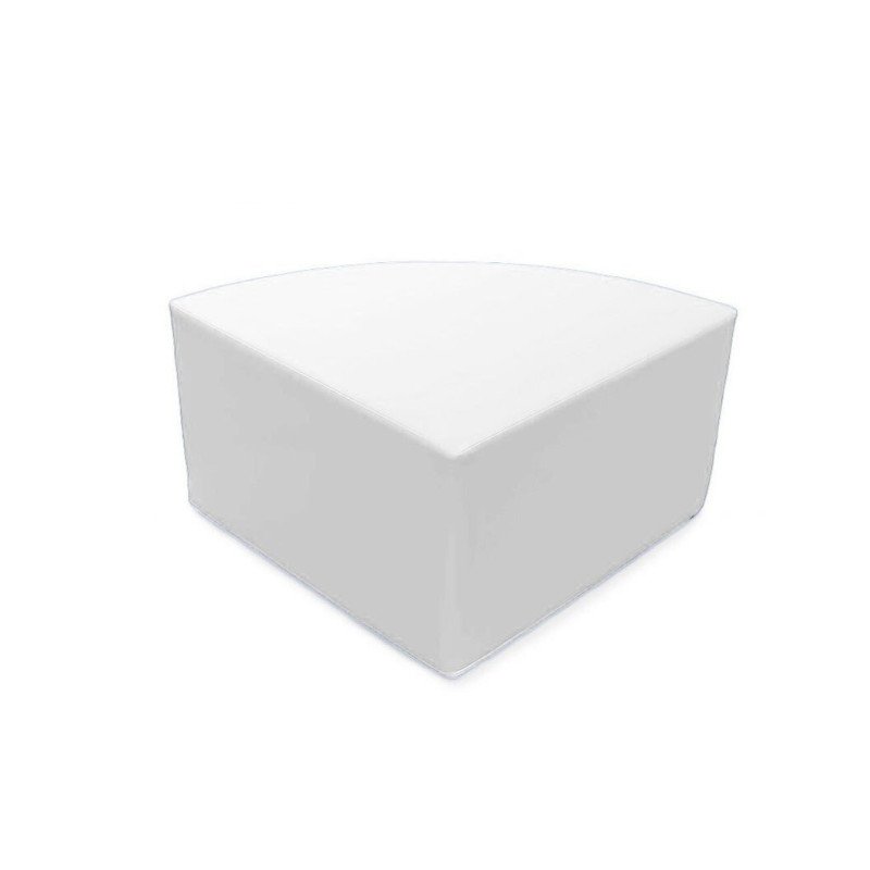 Pouf 1/4 rond en mousse pvc h.25 cm bleu