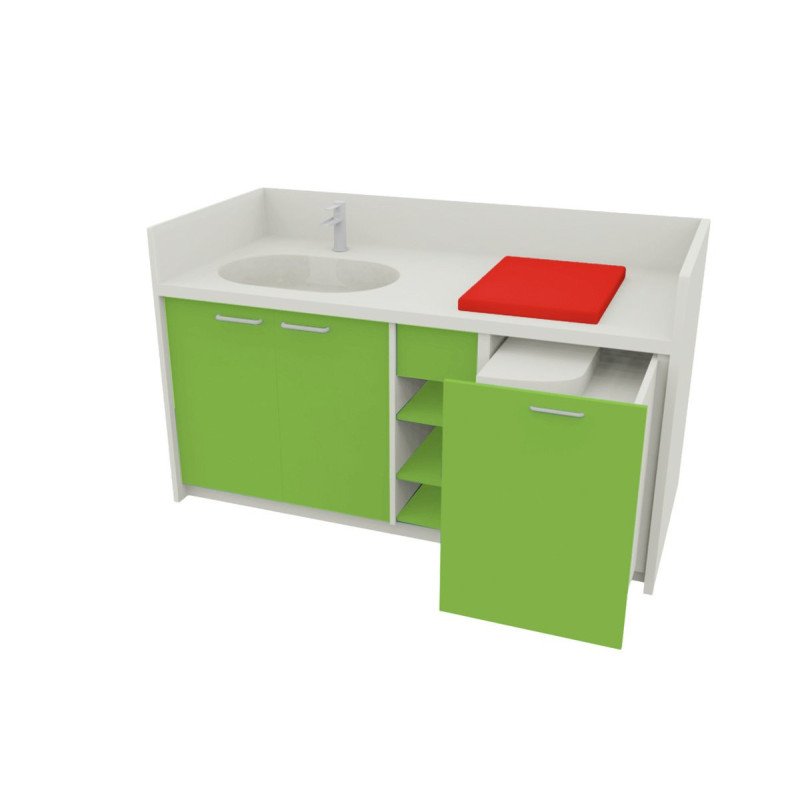 Table à langer sur mesure-1700x850mm bleu oslo