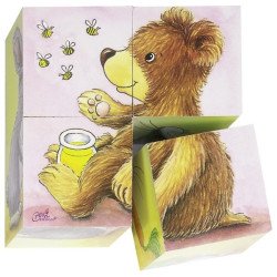Puzzle de cubes bébés animaux - crèche