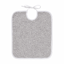 Bavoir a lacet inéfilochable 37x50cm unie gris
