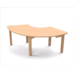 Table en bois 1/3 anneau t3 h59 naturel