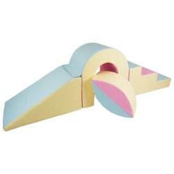 Set de blocs en mousse 4 éléments avec petit pont gris