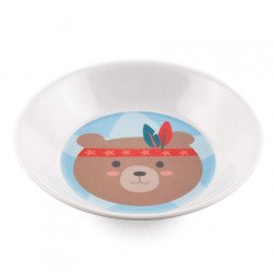 Assiette à bouillie en mélamine ourson