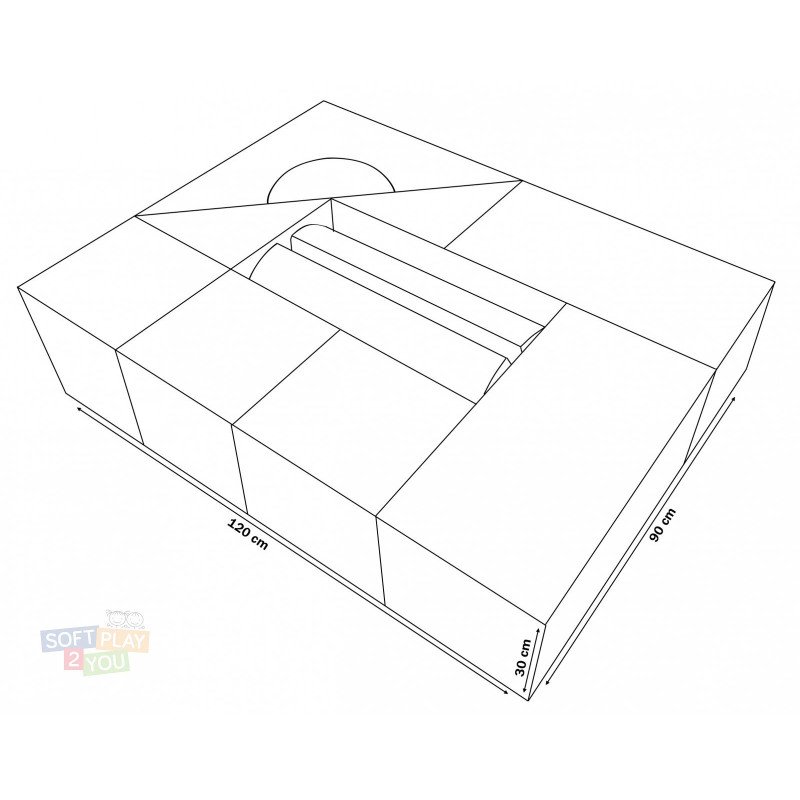 Set de 11 blocs en mousse pour structure de motricité complète