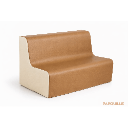 Canapé 3 place en mousse imperméable assise 30 cm rouge
