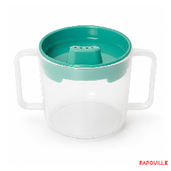 Tasse à bec droit avec couvercle 20cl bleu