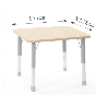 Table carrée Oscar 75 x 75 cm réglable en hauteur