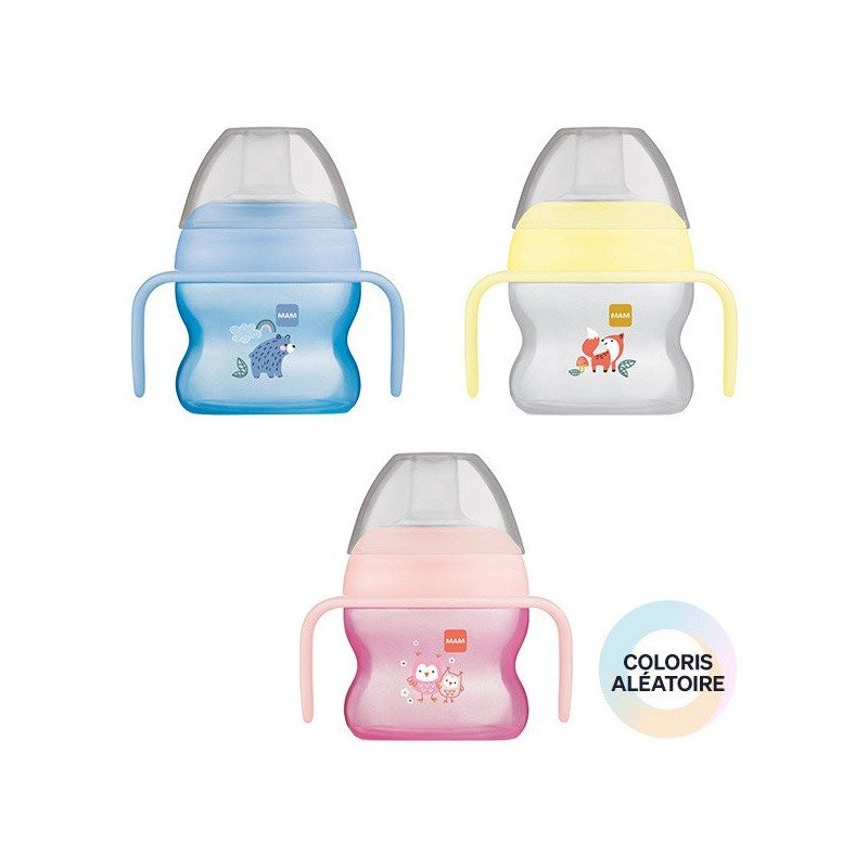 Tasse d'apprentissage bec souple avec anses 150 ml 6mois +