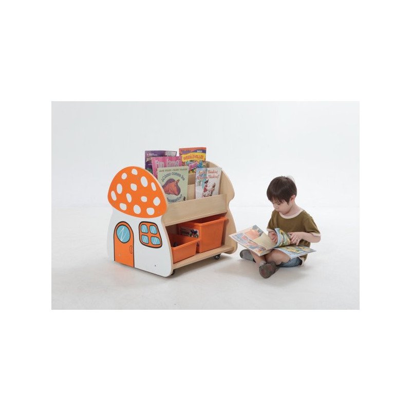 Bibliothèque crèche champignon
