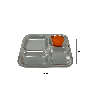 Plateau inox 4 compartiments enfant