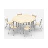 Table trapèze réglable en hauteur 120 x 60 cm