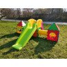 Grande aire de jeux cubique avec toboggan   - Papouille