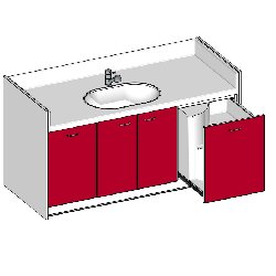 Table à langer 1 cuve 1900 x 850 mm